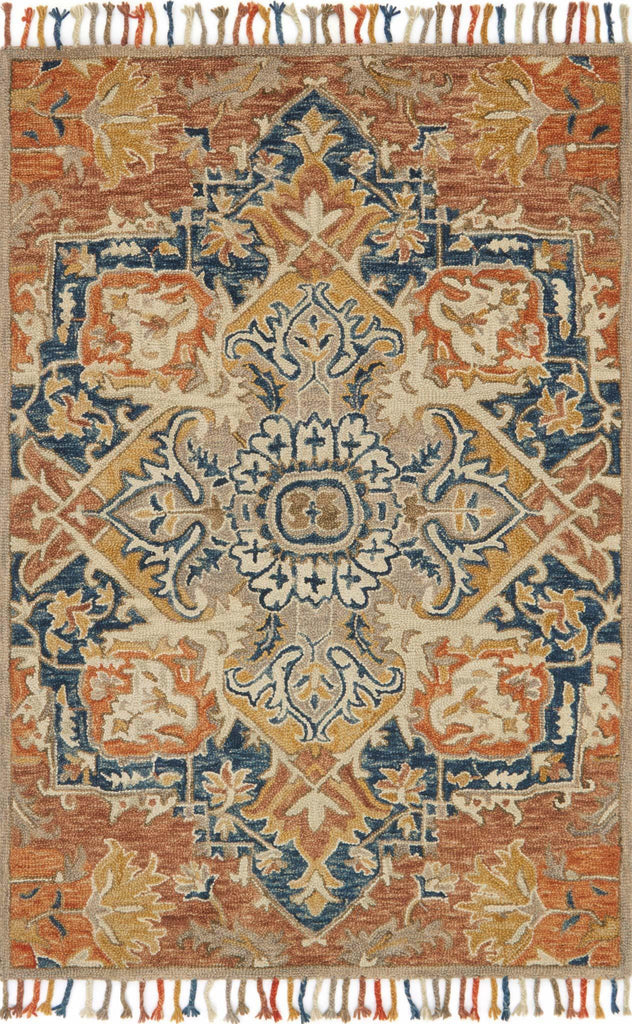Loloi Zharah ZR-10 Rust/Blue Area Rug main image