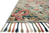 Loloi Zharah ZR-13 Light Blue/Multi Area Rug Corner Image Feature