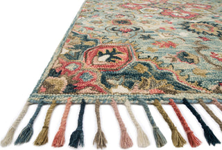 Loloi Zharah ZR-13 Light Blue/Multi Area Rug Corner Image Feature