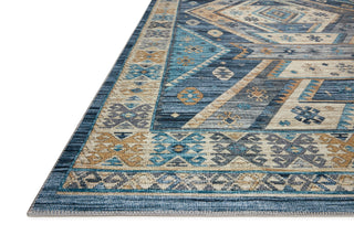 Loloi Zion ZIO-02 Ocean/Gold Area Rug Corner Image
