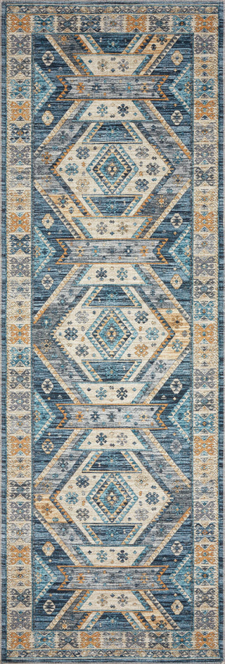 Loloi Zion ZIO-02 Ocean/Gold Area Rug Runner Image