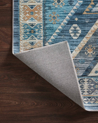 Loloi Zion ZIO-02 Ocean/Gold Area Rug Backing Image