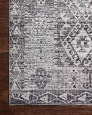 Loloi Zion ZIO-03 Charcoal/Slate Area Rug Corner Image