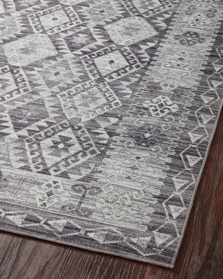 Loloi Zion ZIO-03 Charcoal/Slate Area Rug Angle Image