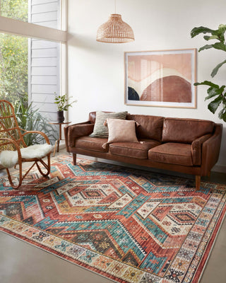 Loloi Zion ZIO-05 Red/Multi Area Rug Lifestyle Image Feature