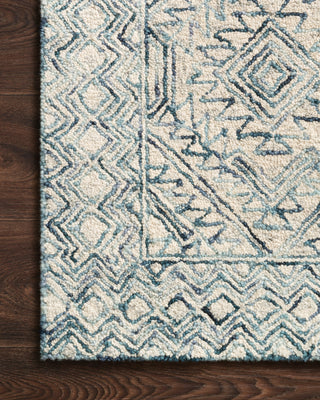 Loloi Ziva ZV-03 Bluestone Area Rug Corner Image