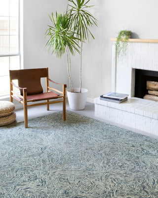 Loloi Ziva ZV-04 Denim Area Rug Lifestyle Image Feature