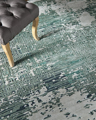 Feizy Zarah 8917F Green/White Area Rug Room Scene 2