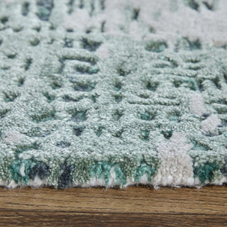 Feizy Zarah 8917F Green/White Area Rug Edge