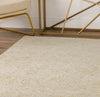 Dalyn Zoe ZZ1 Gold Area Rug Lifestyle Image Feature