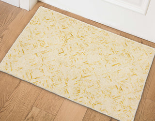 Dalyn Zoe ZZ1 Gold Area Rug Scatter Lifestyle Image Feature