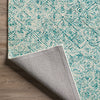 Dalyn Zoe ZZ1 Teal Area Rug Backing Image