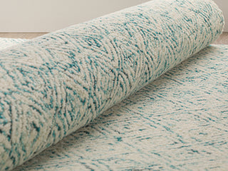 Dalyn Zoe ZZ1 Teal Area Rug Fold Image