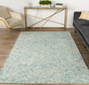 Dalyn Zoe ZZ1 Teal Area Rug Lifestyle Image Feature