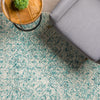 Dalyn Zoe ZZ1 Teal Area Rug Lifestyle Image Feature