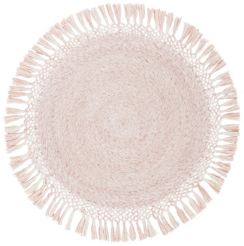 Safavieh Sahara SAH490U Pink Area Rug Round Top Down