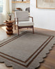 Livabliss Scalloped SCP-2303 Charcoal Area Rug Room Scene Feature