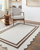 Livabliss Scalloped SCP-2305 Ivory Area Rug Room Scene Feature