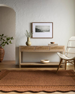 Livabliss Scalloped SCP-2306 Area Rug Room Scene Feature