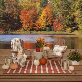 Nourison Positano POS03 Terracotta Ivory Area Rug Outdoor Scene 2