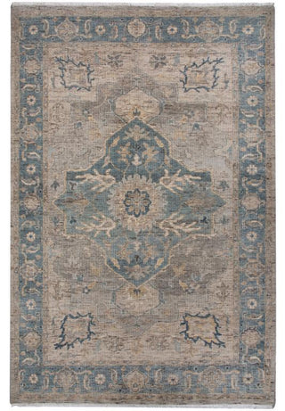 Rizzy Tuscany TUS717 Beige / Blue Area Rug 5 X 8