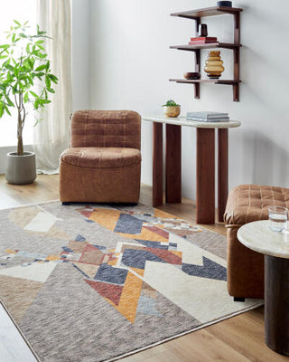 Livabliss Usonia USO-2307 White Area Rug by Frank Lloyd Wright Foundation