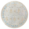 LR Home Vintage 81924 Blue/Taupe/Cream Area Rug Round