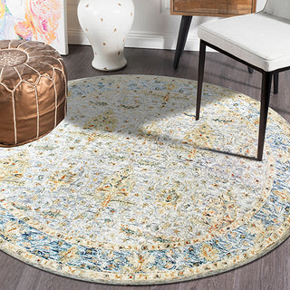LR Home Vintage 81924 Blue/Taupe/Cream Area Rug Room Scene 3