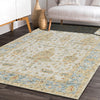 LR Home Vintage 81924 Blue/Taupe/Cream Area Rug Room Scene 2