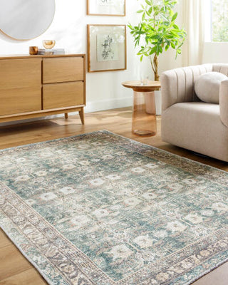Livabliss Vinny VNY-2316 Medium Green Area Rug Room Scene Feature