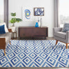 Nourison Whimsicle WHS04 Ivory Blue Area Rug Room Scene Featured 
