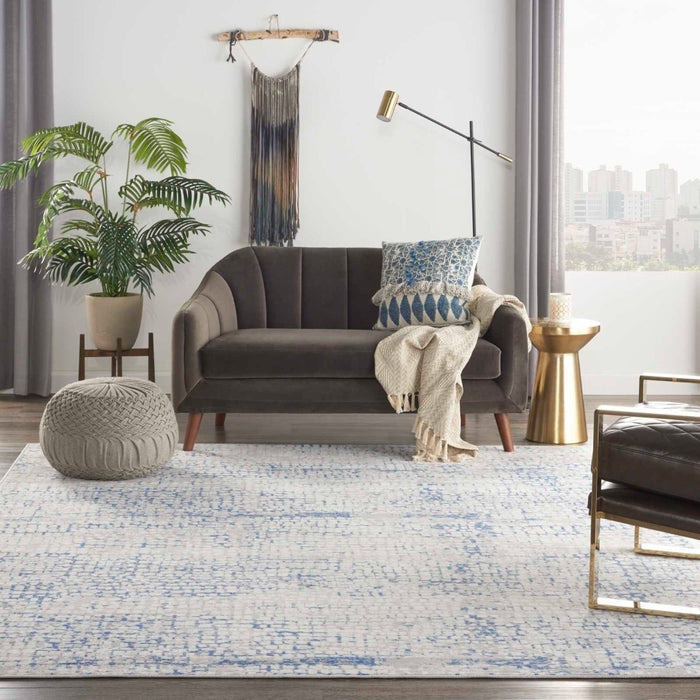 Nourison Whimsicle WHS07 Grey Blue Area Rug Room Scene Featured 