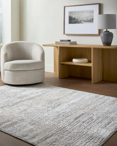 Livabliss Wolly WOY-2305 Ash Area Rug Room Scene Feature