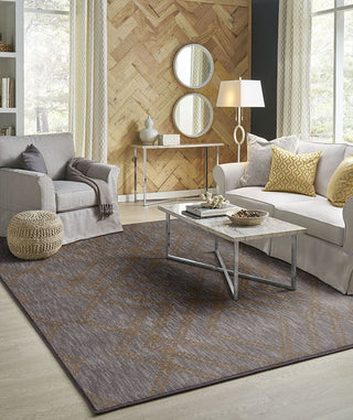 Karastan Cosmopolitan French Affair Smokey Gray Area Rug by Patina Vie Room Scene Featured