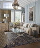 Karastan Cosmopolitan Block Print Ink Blue Area Rug by Patina Vie Room Scene Featured