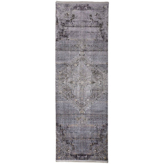 Feizy Sarrant 3963F Gray/Silver Area Rug Runner 