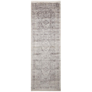 Feizy Sarrant 3966F Gray/Silver Area Rug Runner 