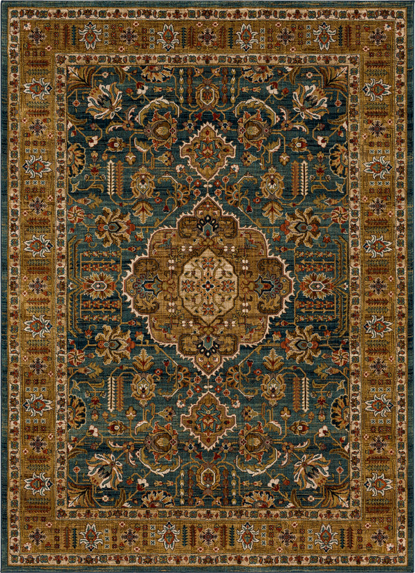 Karastan Spice Market Aksum Aquamarine Area Rug Main Image 8'x11' Size 