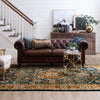 Karastan Spice Market Aksum Aquamarine Area Rug Room Scene Featured