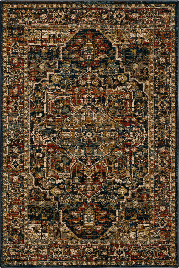 Karastan Spice Market Alcantara Saphire Area Rug Main Image 5'3"x7'10" 