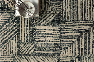 Loloi II Bowery BOW-01 Midnight/Taupe Area Rug Close Up