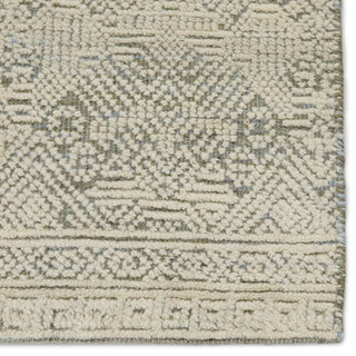 Jaipur Living Brier Parra BRR02 Ivory/Green Area Rug - Close Up