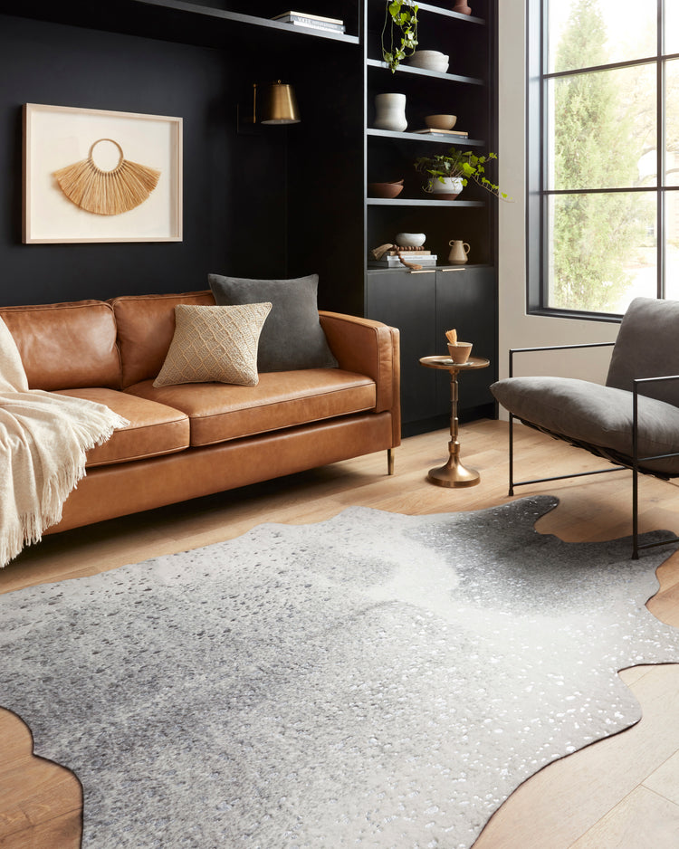 Loloi II Bryce BZ-02 Grey/Silver Area Rug Room Scene Featured