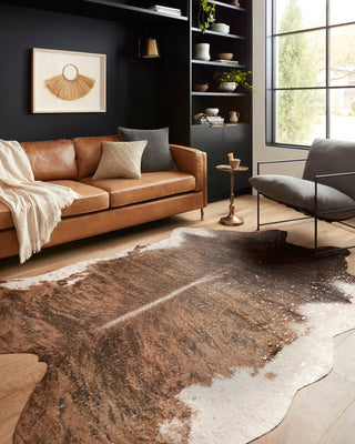 Loloi II Bryce BZ-10 Walnut/Champagne Area Rug Room Scene Featured