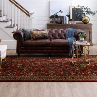 Karastan Spice Market Berdan Garnet Area Rug Room Scene Featured 