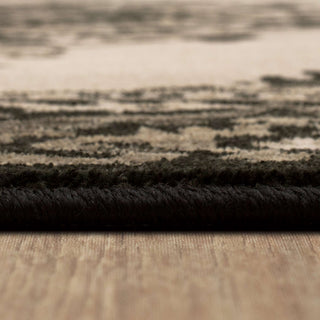 Karastan Elements Bosa Onyx Area Rug Binding Close Up
