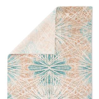 Jaipur Living Chaos Theory By Kavi Thea CKV22 Teal/Tan Area Rug Backing Image