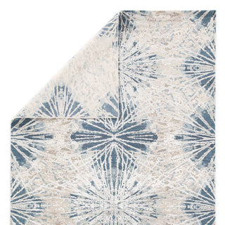 Jaipur Living Chaos Theory By Kavi Thea CKV30 White/Navy Area Rug - Folded Corner