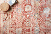 Loloi Claire CLE-01 Red/Ivory Area Rug Close Up