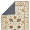 Jaipur Living Cardamom Ahava COM01 Ivory/Gold Area Rug - Folded Corner